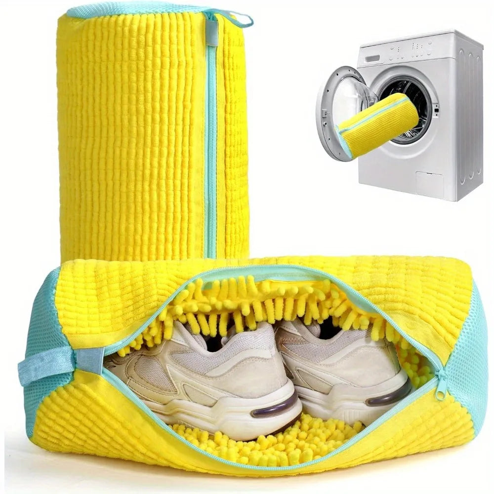 Multi Colored Lazy Shoe Washing Tool Protective Hidden Zipper Washing Cover for Machine Wash Specific Cleaning Shoe Bag