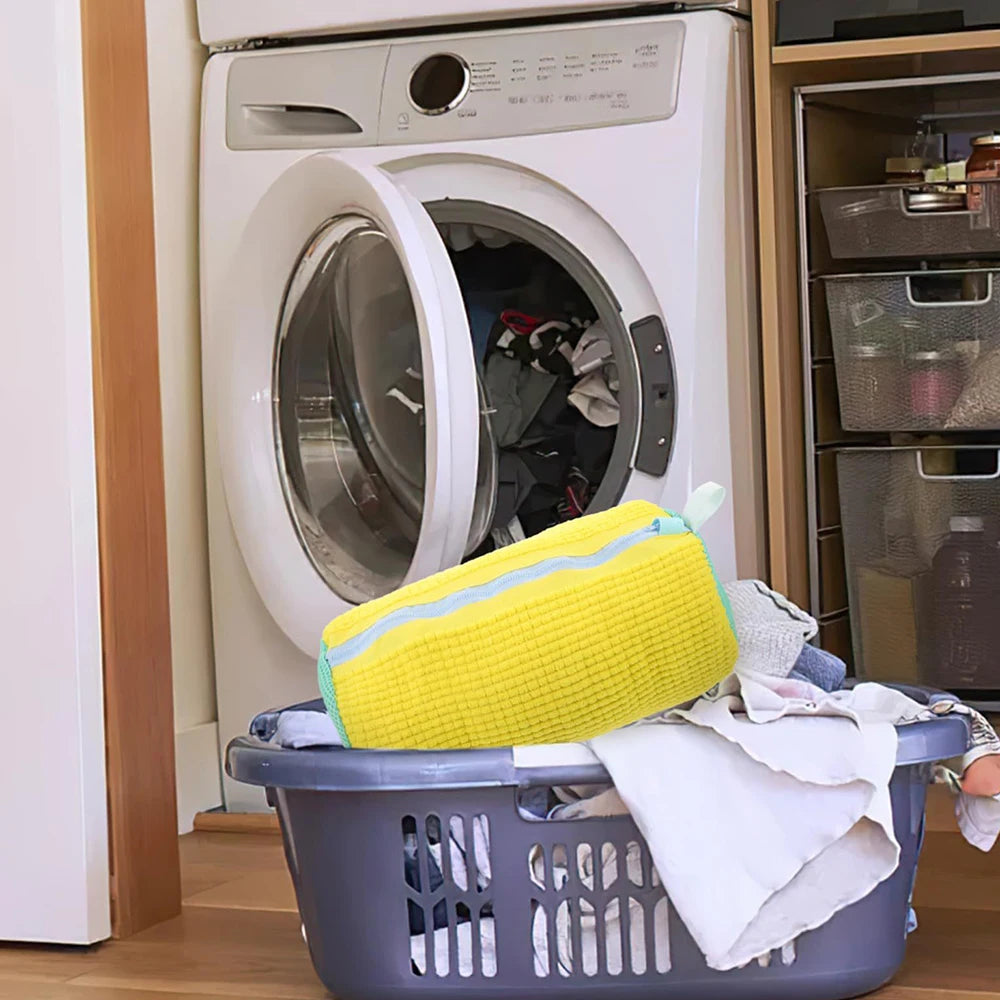 Multi Colored Lazy Shoe Washing Tool Protective Hidden Zipper Washing Cover for Machine Wash Specific Cleaning Shoe Bag