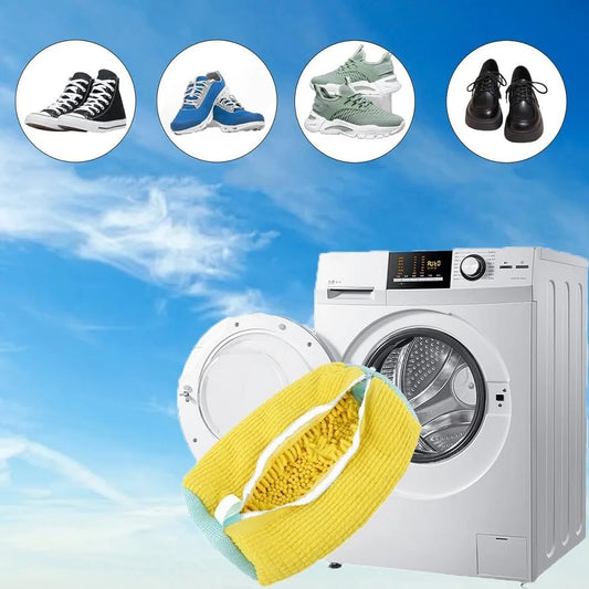 Multi Colored Lazy Shoe Washing Tool Protective Hidden Zipper Washing Cover for Machine Wash Specific Cleaning Shoe Bag