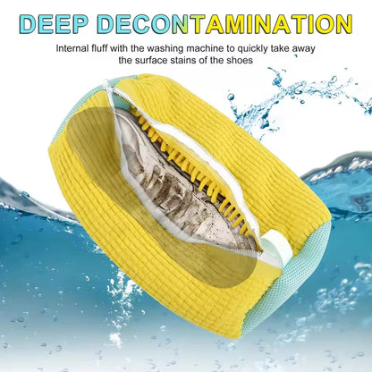 Multi Colored Lazy Shoe Washing Tool Protective Hidden Zipper Washing Cover for Machine Wash Specific Cleaning Shoe Bag