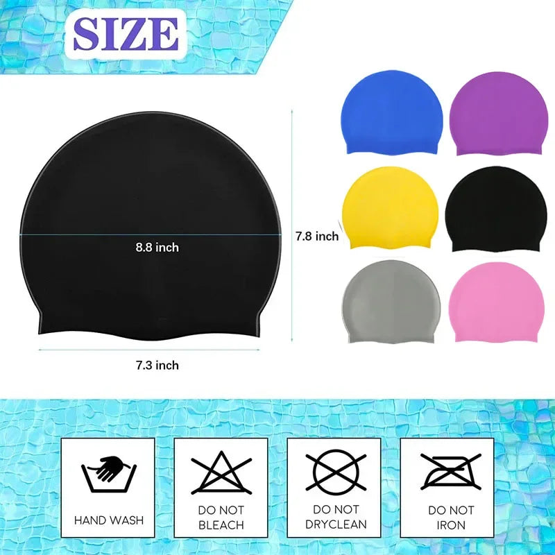 Waterproof Silicone Swim Caps